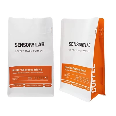 พิมพ์ตามสั่ง 250g 340g 500g ถุงกระเป๋าสะพายด้านข้างที่สามารถบีโอเดเกรดได้ กระเป๋าสะพายพลาสติก Mylar Foil กระเป๋าสะพาย