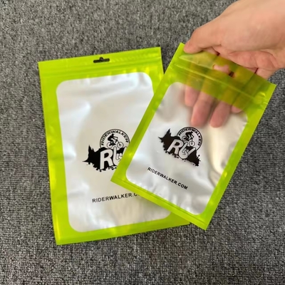 100 ชิ้น Mylar ป้องกันกลิ่น กระเป๋าปิดใหม่ พร้อมหน้าต่างใส Zip Lock ปิดเครื่องประดับ กระเป๋าพลาสติกโปร่งใส