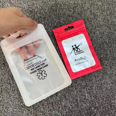 100 ชิ้น Mylar ป้องกันกลิ่น กระเป๋าปิดใหม่ พร้อมหน้าต่างใส Zip Lock ปิดเครื่องประดับ กระเป๋าพลาสติกโปร่งใส