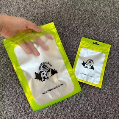 100 ชิ้น Mylar ป้องกันกลิ่น กระเป๋าปิดใหม่ พร้อมหน้าต่างใส Zip Lock ปิดเครื่องประดับ กระเป๋าพลาสติกโปร่งใส