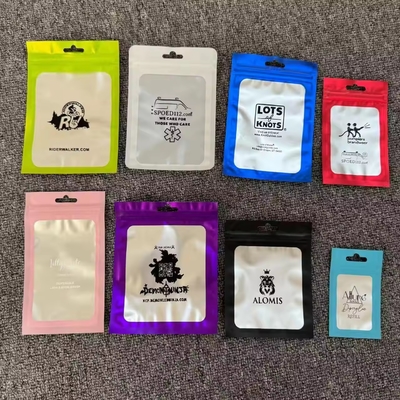 100 ชิ้น Mylar ป้องกันกลิ่น กระเป๋าปิดใหม่ พร้อมหน้าต่างใส Zip Lock ปิดเครื่องประดับ กระเป๋าพลาสติกโปร่งใส