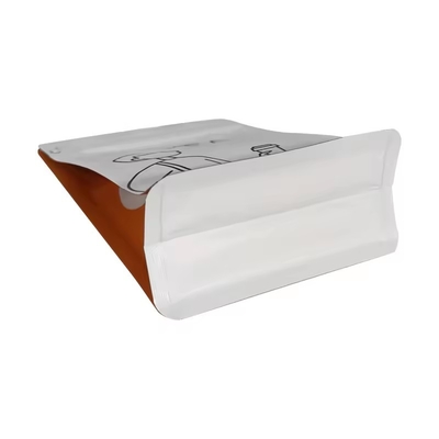 สามารถรีไซเคิลได้ Custom Printed Flat Bottom 250g 1Lb ถุงกาแฟถั่ว วาล์วข้าง Gusset ข้าง Packaging