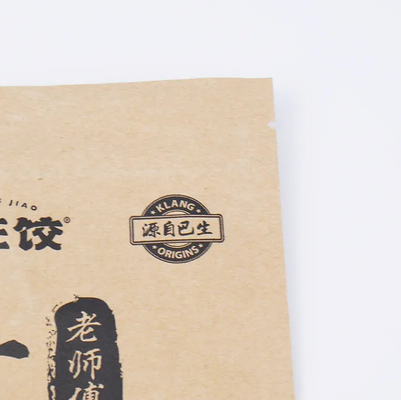 โฟลยอลูมิเนียม ซีปเปอร์ ท็อป ยืนขึ้นกระเป๋าด้วยความร้อน Seal กระดาษ Kraft PET PE พลาสติกสําหรับบรรจุอาหาร