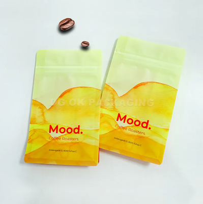โลโก้ตามสั่ง กล่องด้านล่างเรียบ ผงกาแฟ แพคเกจละเมิด 100 กรัม 150 กรัม 250 กรัม 500 กรัม ถุง 1 กิโลกรัม พร้อมวาล์ว