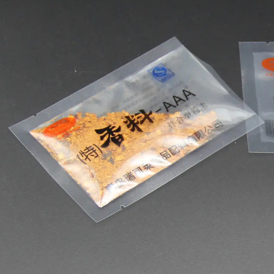 Eco Friendly Custom Printed Plastic Small Bag Seasoning Spice Sugar 3 ทิศ ซีลลิ่ง กระเป๋าบรรจุอาหารโปร่งใส