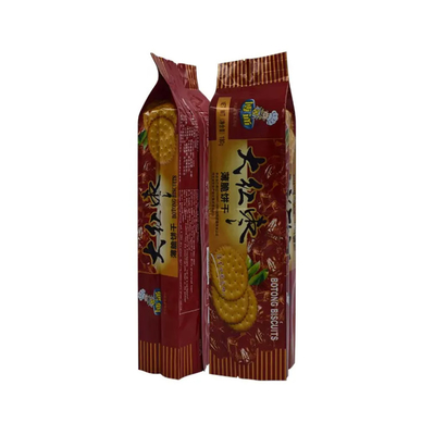 พลาสติกที่พิมพ์เอง อาหารว่างอาหารแห้ง ด้าน Gusset กระเป๋า Mylar กระเป๋าบรรจุขนมบิสกิต