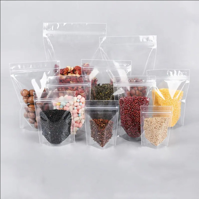 อาหาร Ziplock ชัดเจน Custom Print ยืนขึ้น กระเป๋า Zip Lock แพคเกจพลาสติกกระเป๋าโปร่งใสกับ Zipper