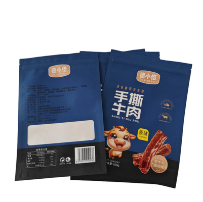 PET/VMPET/PE Matte Vertical Zipper Bag With UV Printing High For Barrier Design คุณสมบัติของเกรดอาหาร