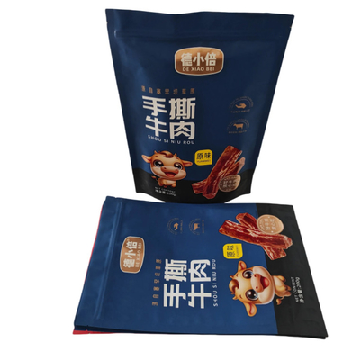 PET/VMPET/PE Matte Vertical Zipper Bag With UV Printing High For Barrier Design คุณสมบัติของเกรดอาหาร