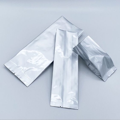 ถุงผงอะลูมิเนียม PE กันความชื้นขายส่ง ถุงสูญญากาศแบบมีจีบด้านข้างปิดผนึกด้วยความร้อนเคลือบฟอยล์อลูมิเนียมสำหรับจัดเก็บ