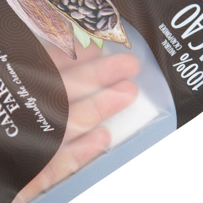 บรรจุภัณฑ์ที่เป็นมิตรต่อสิ่งแวดล้อม สําหรับเมล็ดกาแฟ ชา อาหารอาหารว่าง กระดาษครัฟท์ กระดาษใส ยืนขึ้น ซิปล็อคล็อค