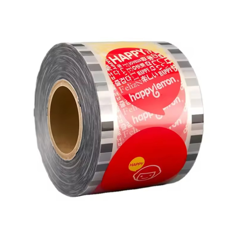 หนังปิดพลาสติกม้วนผสมผสานการบรรจุ Custom Printed 90mm 95mm Common Sealing Film หนังกระดาษ Pp สําหรับกระป๋องชา