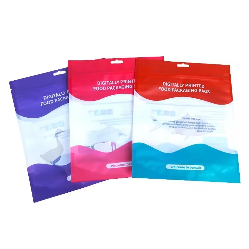 พิมพ์ Mylar Zip Lock Bag กระเป๋าบรรจุอาหารว่าง กระเป๋าบรรจุอาหารอาหารว่าง กระเป๋าบรรจุ Holographic Reusable