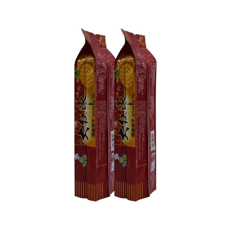 พลาสติกที่พิมพ์เอง อาหารว่างอาหารแห้ง ด้าน Gusset กระเป๋า Mylar กระเป๋าบรรจุขนมบิสกิต
