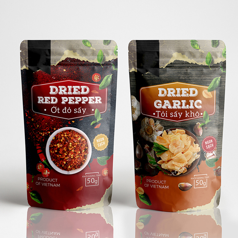 กระเป๋าบรรจุเครื่องเทศ กระเป๋าบรรจุพลาสติก เครื่องปรุงรส ปาเปรก้า กระเป๋าบรรจุอาหาร กระเป๋าซีล ซิปเปอร์ยืนกระเป๋า